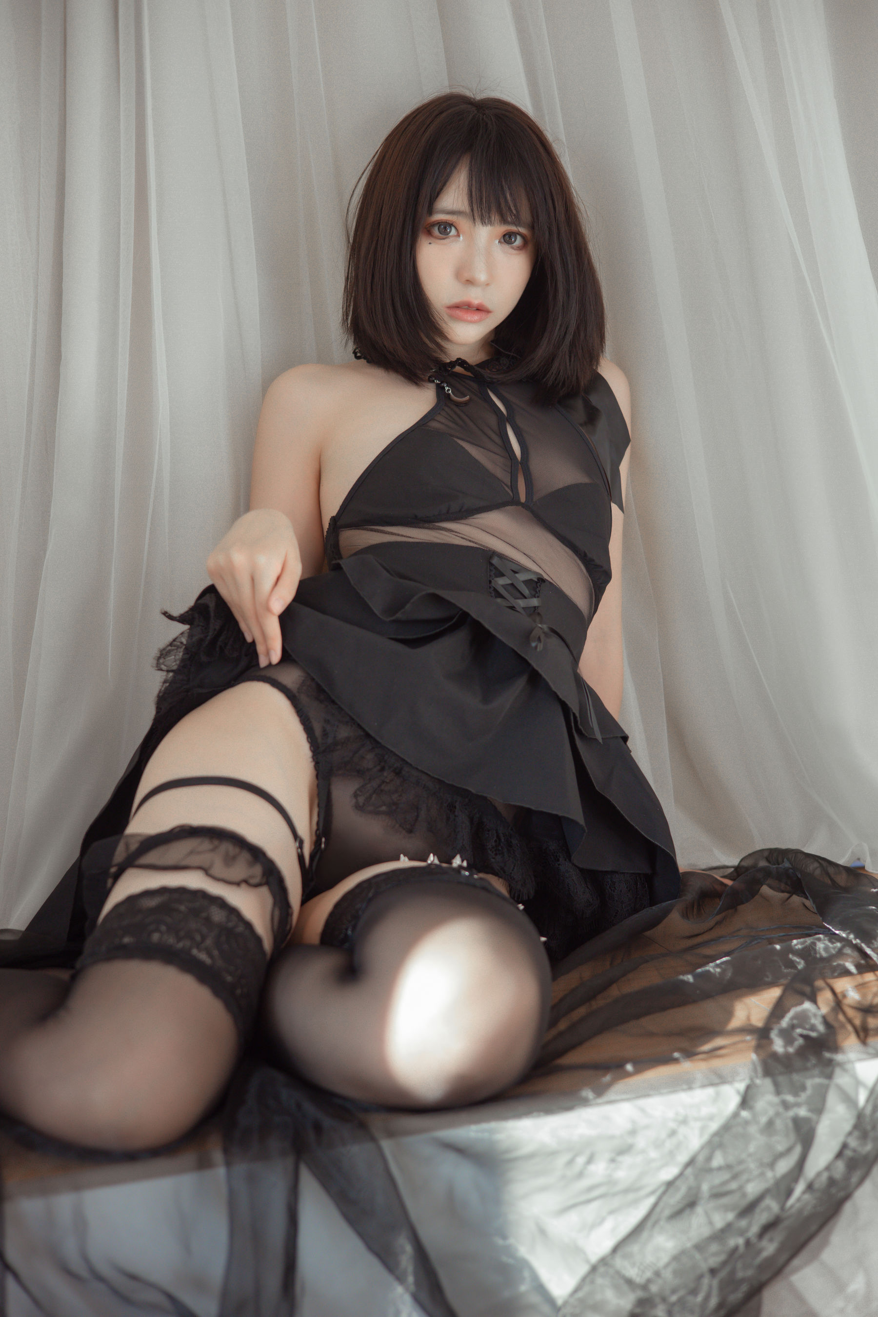 疯猫ss – 民宿黑裙 Cosplay-第37张