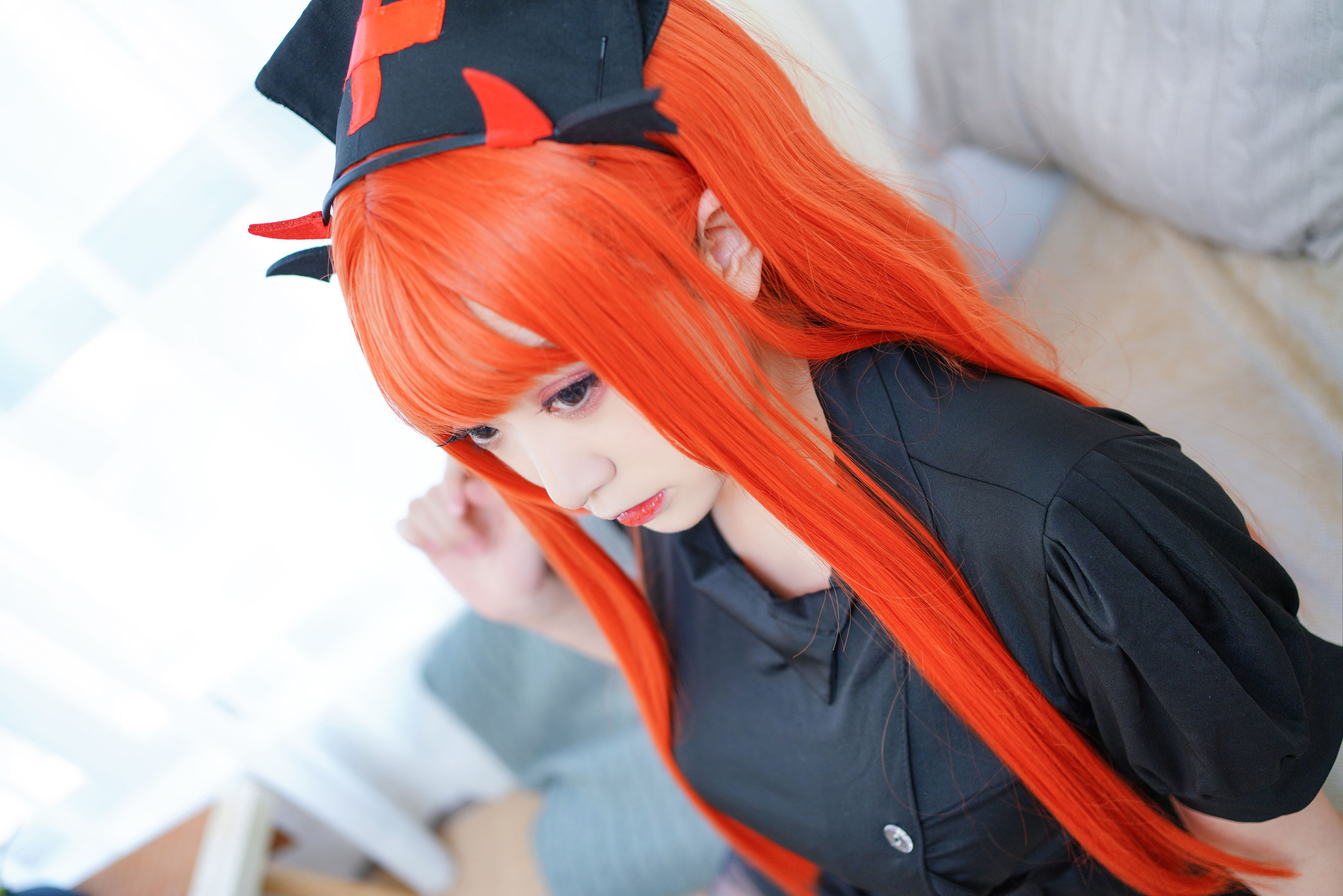 动漫博主恩田直幸 – 橘色黑护士 Cosplay-第51张