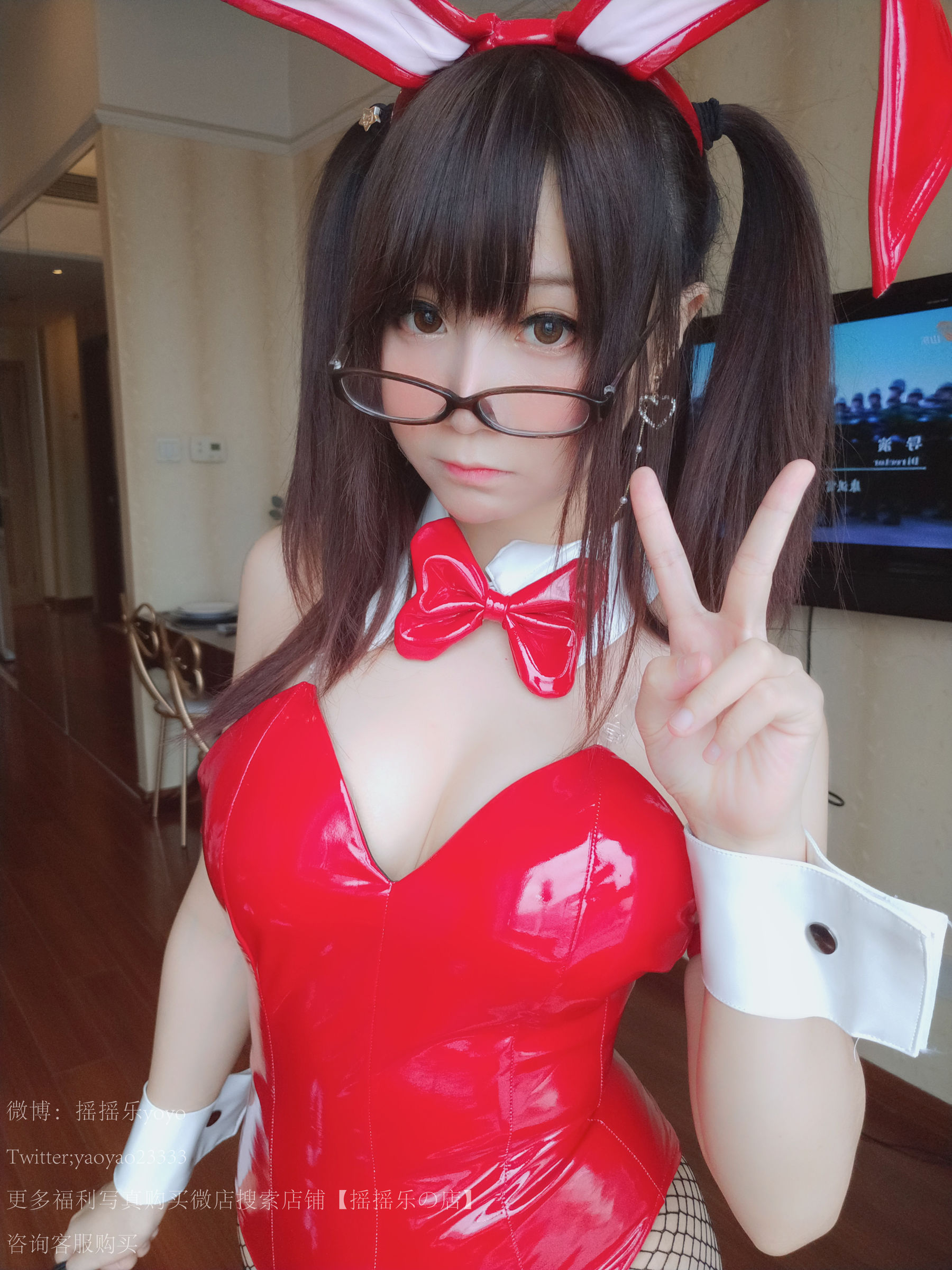 [萝莉COS] 摇摇乐yoyo – 兔女郎黑网袜 Cosplay-第108张