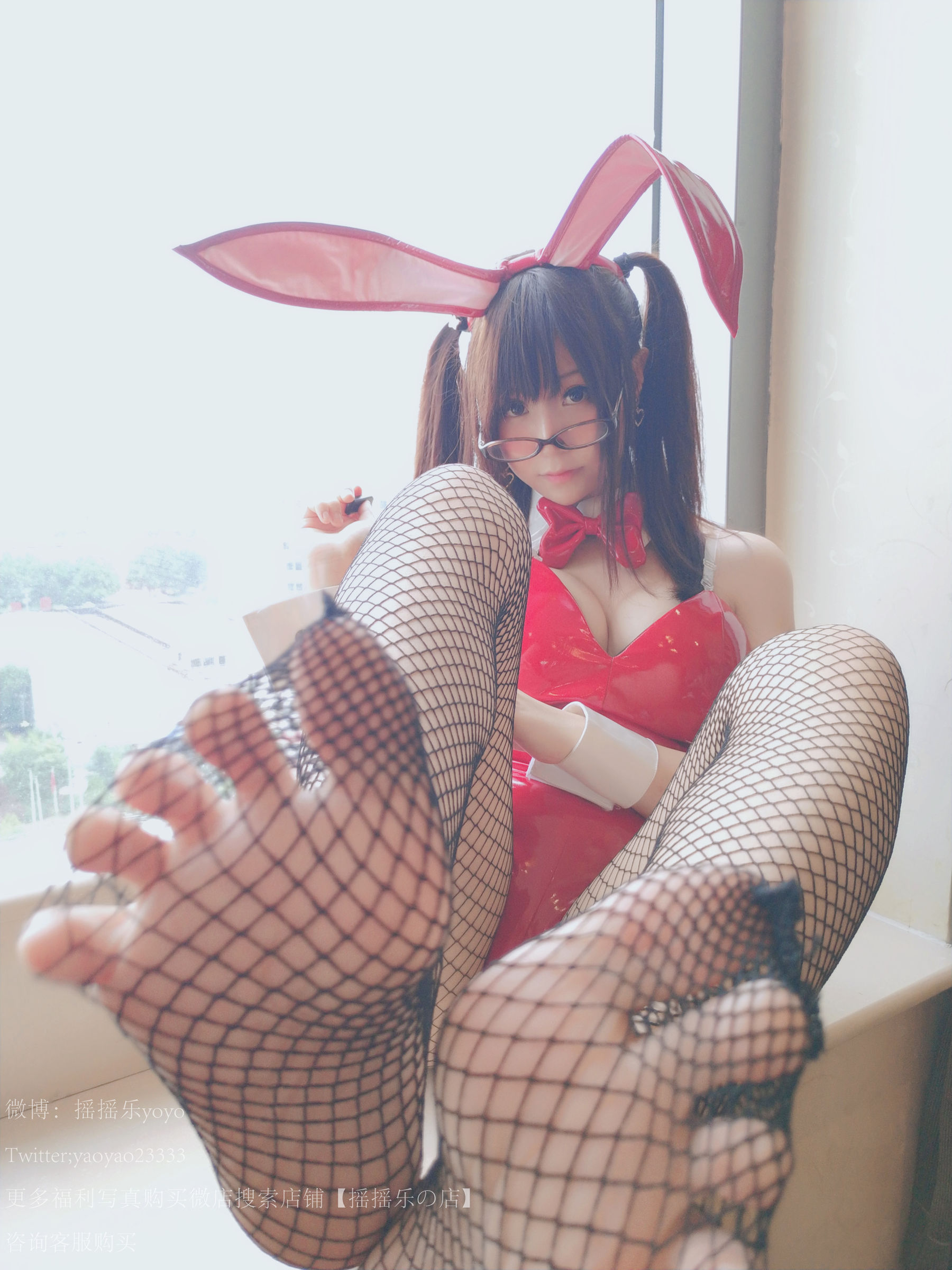 [萝莉COS] 摇摇乐yoyo – 兔女郎黑网袜 Cosplay-第100张