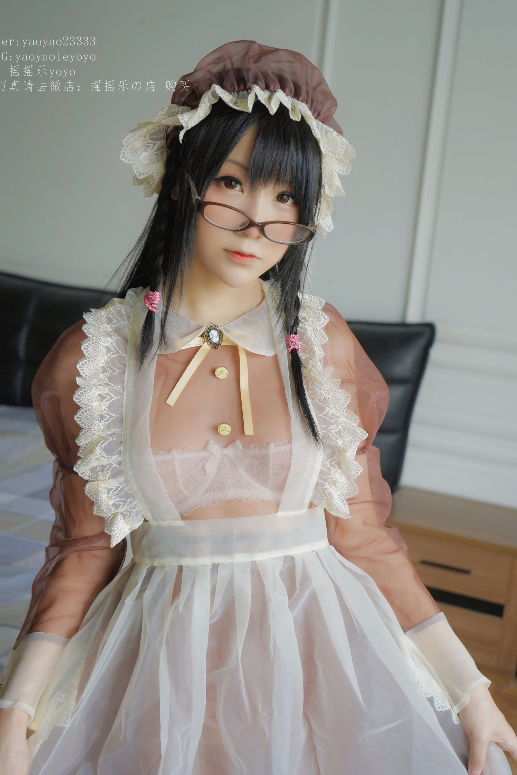 [萝莉COS] 摇摇乐yoyo – 咖啡色女仆 Cosplay-第118张