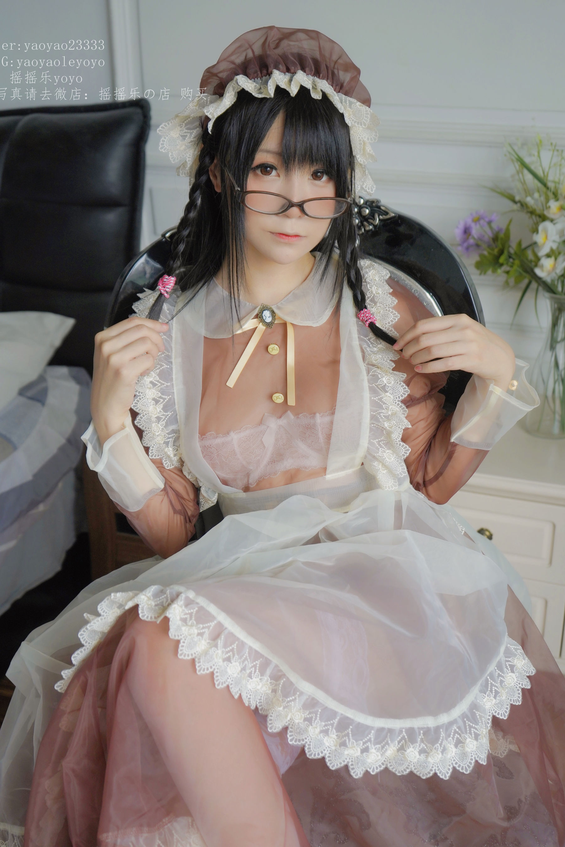 [萝莉COS] 摇摇乐yoyo – 咖啡色女仆 Cosplay-第119张