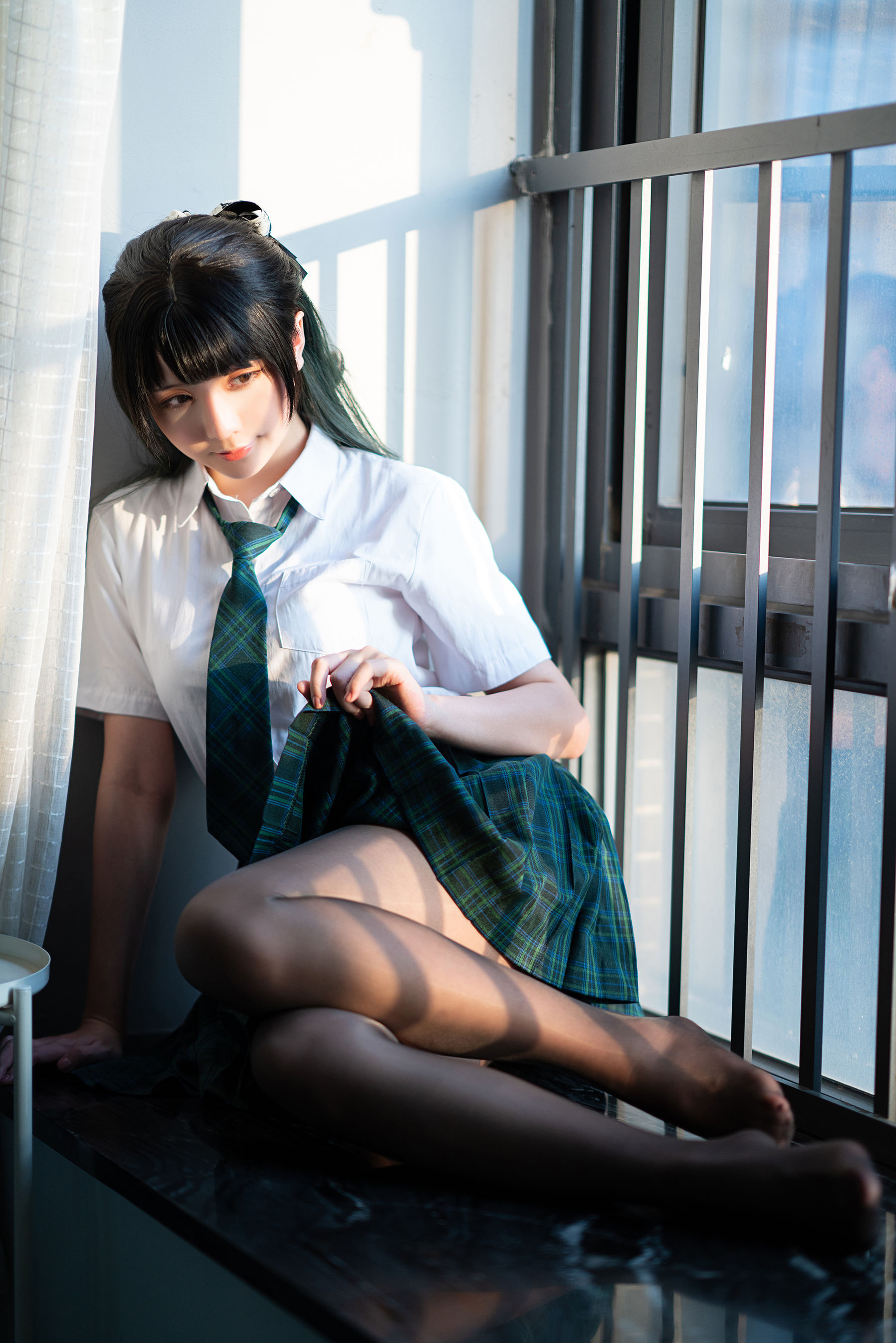 Coser小姐姐星之迟迟 – JK-绿 Cosplay-第99张