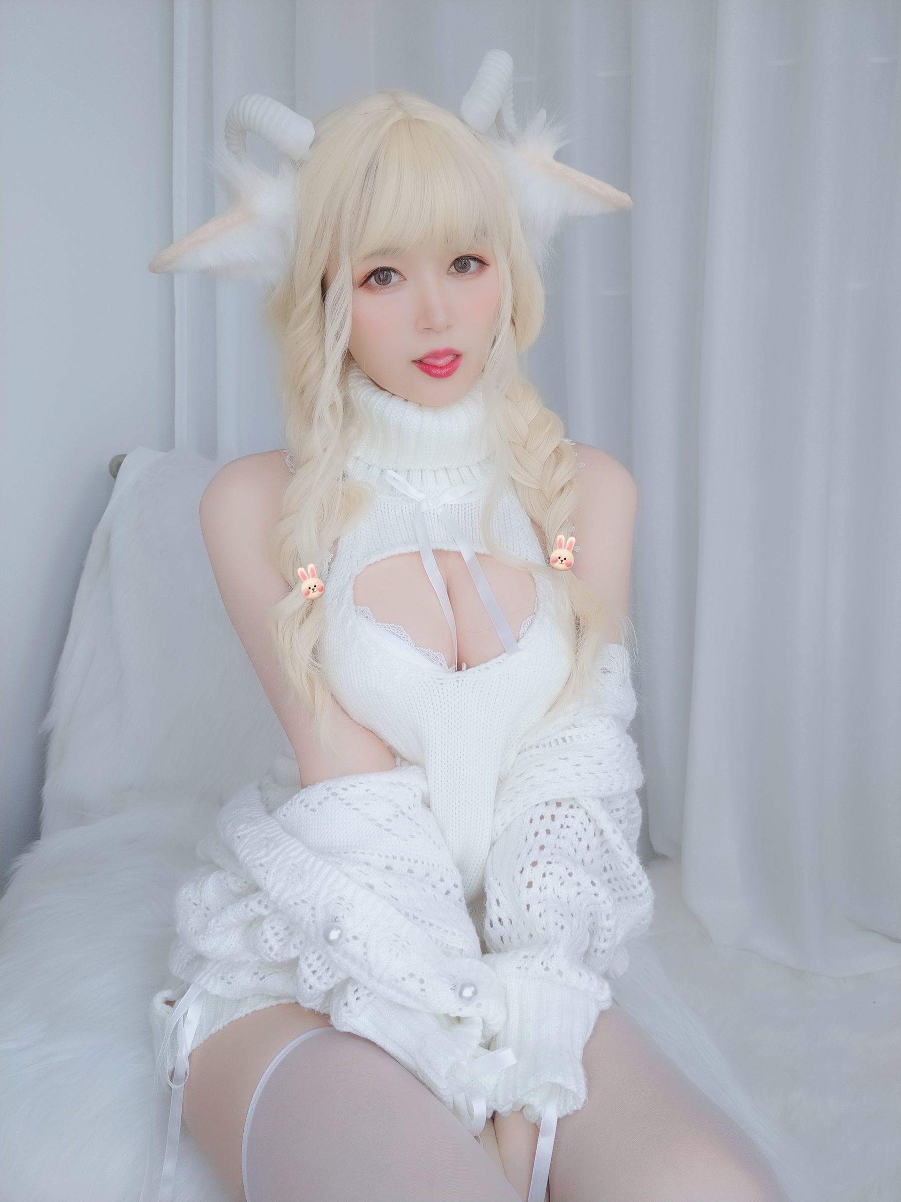 Coser小姐姐白银 – 小白羊 Cosplay-第114张
